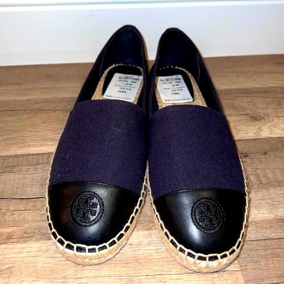New Tory Burch Canvas Espadrilles Flat Shoes - Picture 2 of 6